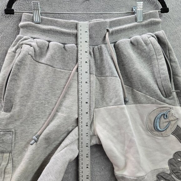 Cookies Men Shorts S Gray Sweat Colorblock Streetwear Embroidered Patch READ - Picture 3 of 12